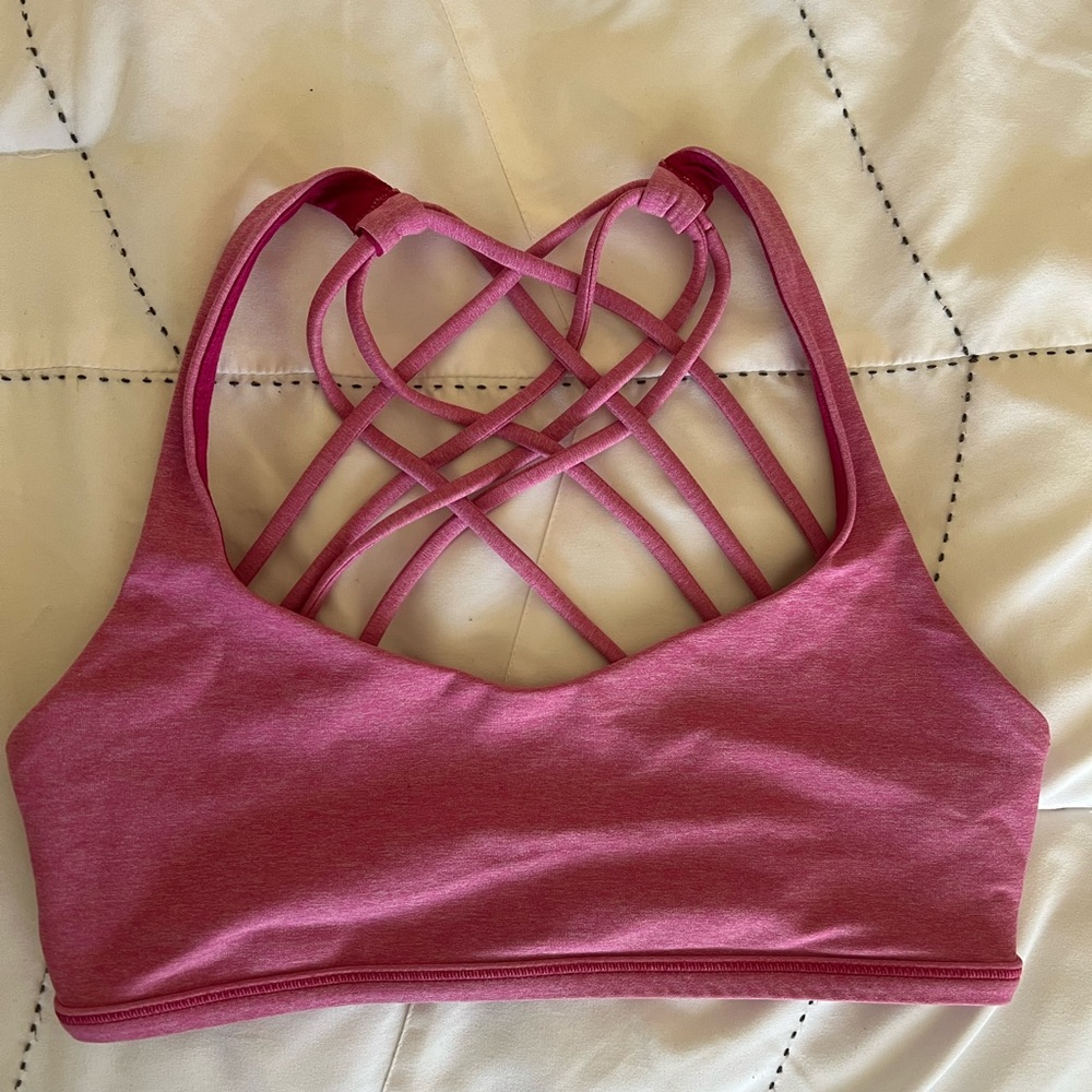 Lululemon Free to Be Bra Wild Heather pink size 4